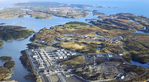 Kollsnes prosessanlegg. Foto: Dag Myrestrand/Statoil